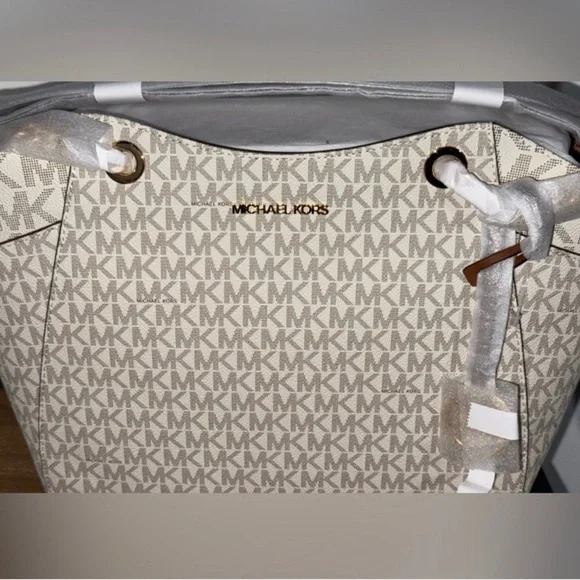 Michael Kors Tan and Brown Logo Tote - Picture 4 of 8